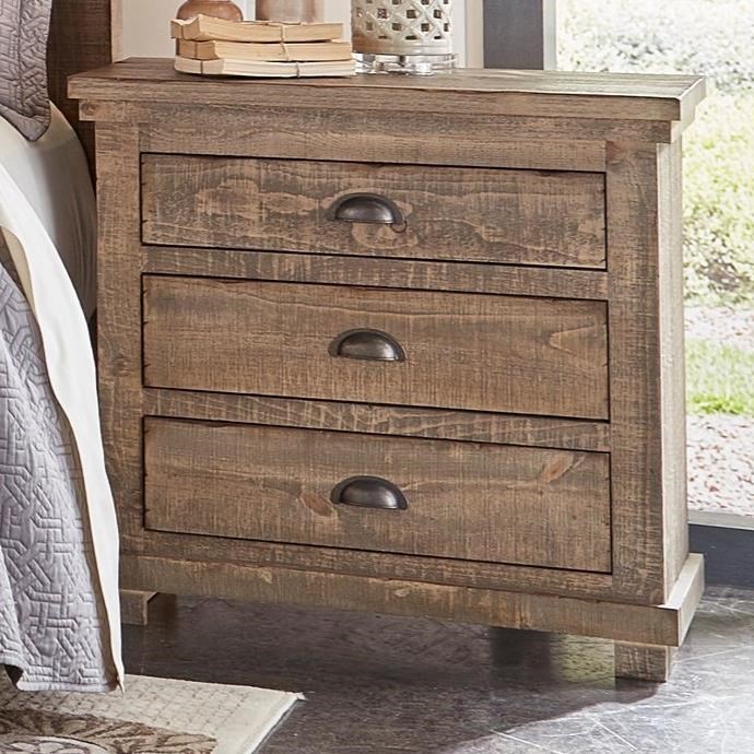 Progressive Furniture Willow P63543 Distressed Pine Nightstand